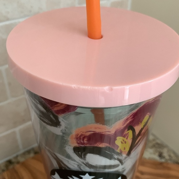 Starbucks 24oz Pink and Orange Floral Tumbler - Picture 4 of 5